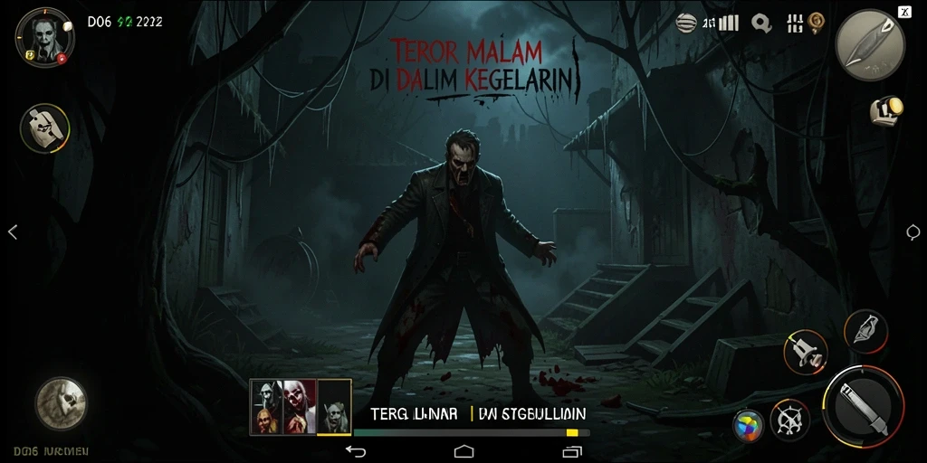 Tampilan gameplay D06 yang menegangkan dan seram.