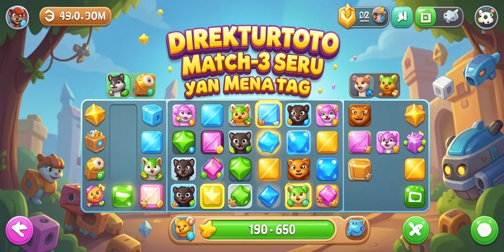 Tampilan gameplay <strong>DIREKTURTOTO</strong> yang menakjubkan dan penuh warna.