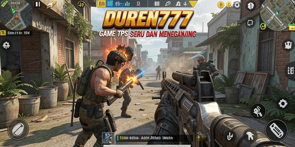 Screenshot gameplay DUREN777 dengan aksi seru di TPS.