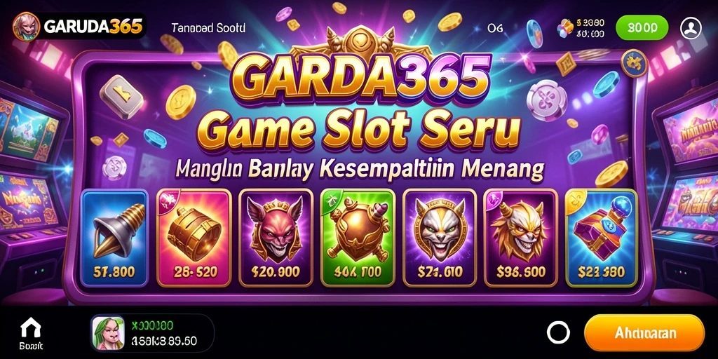 Tampilan gameplay seru dari GARUDA365 yang menampilkan fitur slot.