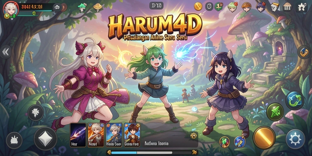 Tampilan utama dari gameplay HARUM4D yang penuh aksi.