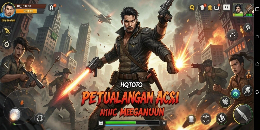 Screenshot HQTOTO menampilkan aksi seru dan gameplay yang intens.