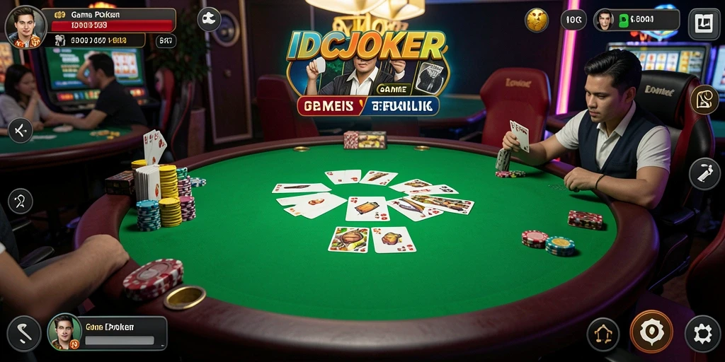 Gameplay seru dan interaktif di IDCJOKER saat bermain poker.