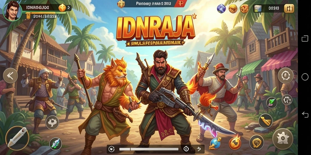 Tampilan gameplay menarik dari IDNRAJA dalam simulasi yang seru.