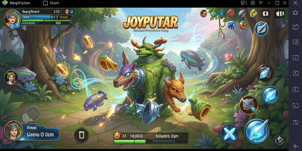 Screenshot gameplay JOYPUTAR menunjukkan tampilan yang menawan dan interaktif.