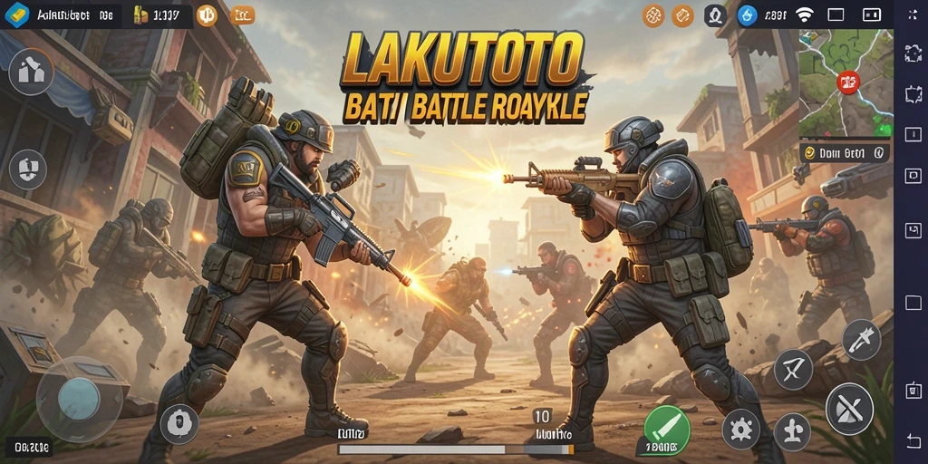 Tampilan gameplay mendebarkan di <strong>LAKUTOTO</strong> dengan aksi pertempuran intens.