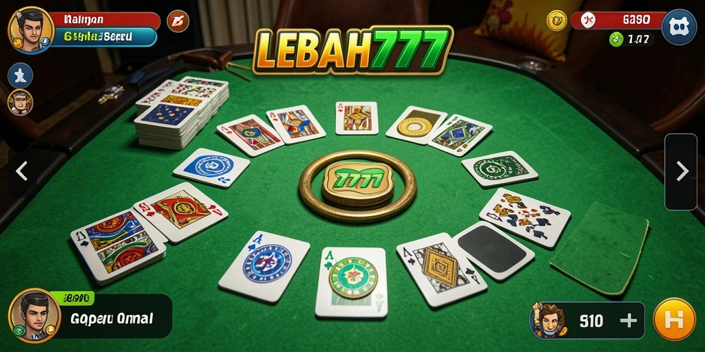 Screenshot gameplay LEBAH777 menampilkan suasana seru bermain Gaple.