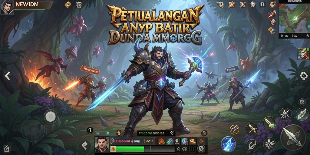 Gameplay seru dalam dunia fantasi MMORPG NEWIDN.