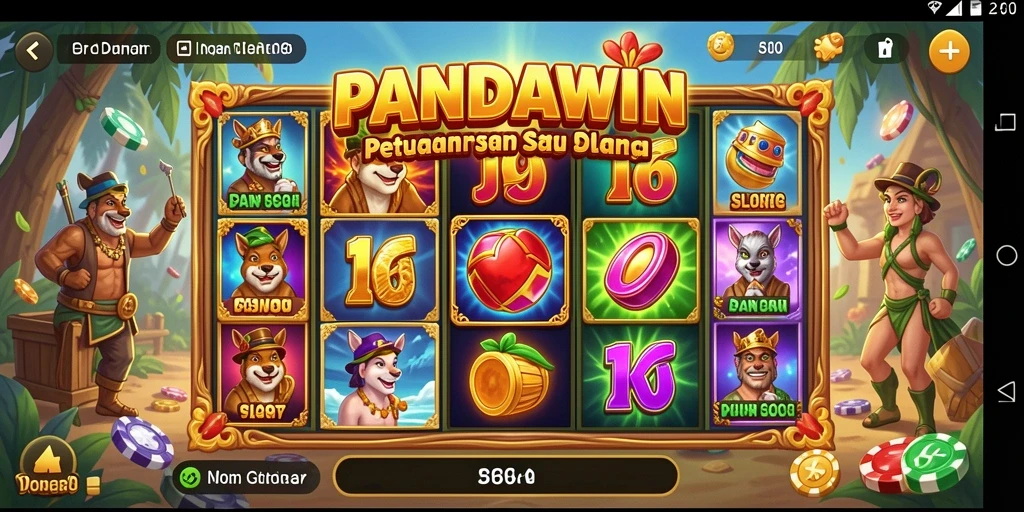 Tampilan menarik gameplay PANDAWIN dalam aksi slot.
