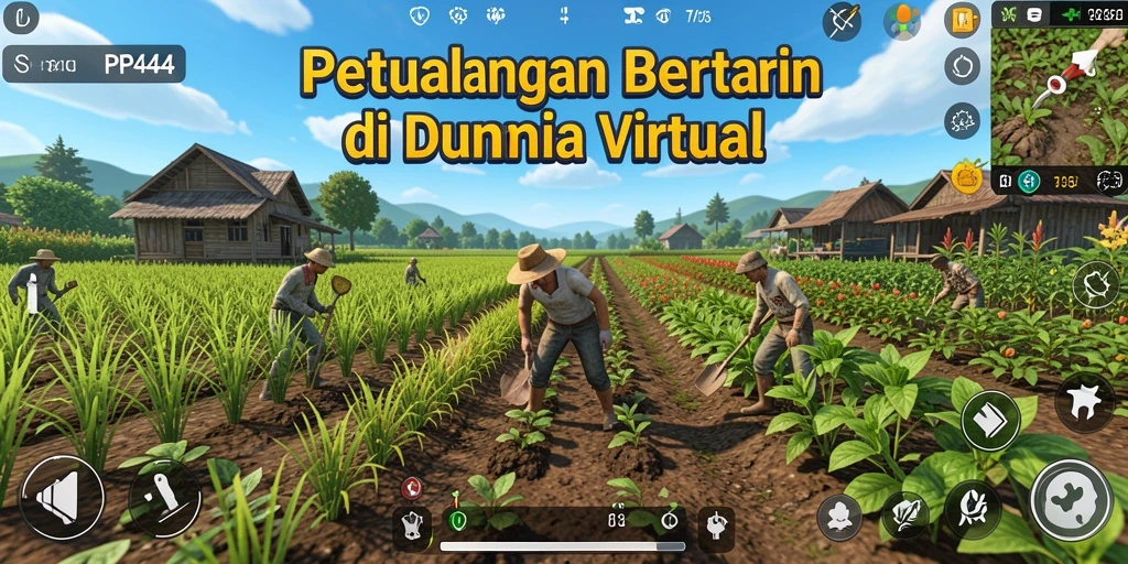 Gameplay seru dalam PP444 menunjukkan keindahan pertanian virtual.