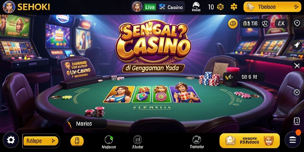 Gambaran gameplay SEHOKI dengan dealer profesional dan pemain lainnya.