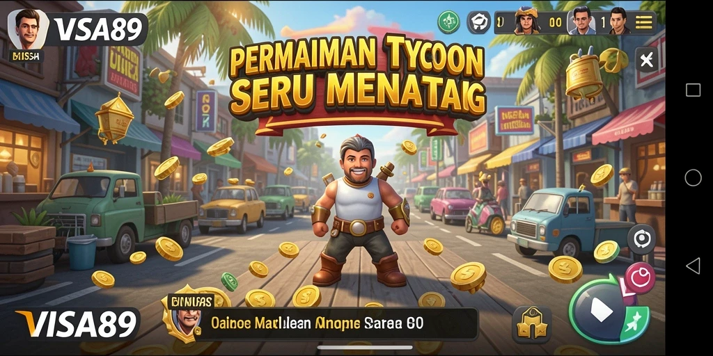 Screenshot utama menunjukkan gameplay interaktif yang menarik di VISA89.